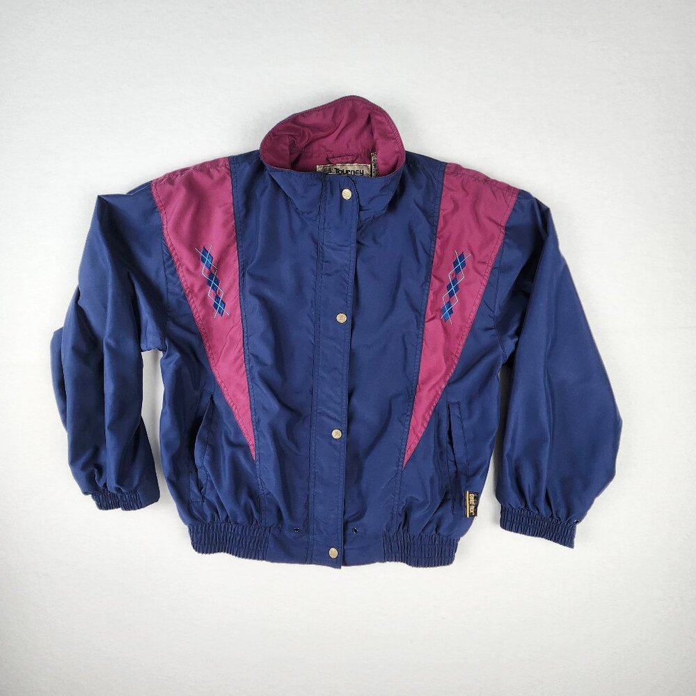 Vintage Tourney Womens Waterproof Windbreaker Gore-Tex Jacket Size M Blue